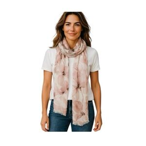Oblong Floral Leaves Scarf